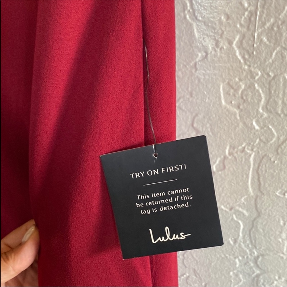 Lulu's Deep Red Maxi Dress - Picture 3 of 4